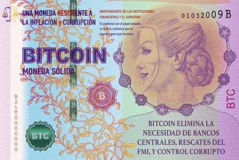 Bitcoin billete Argentina